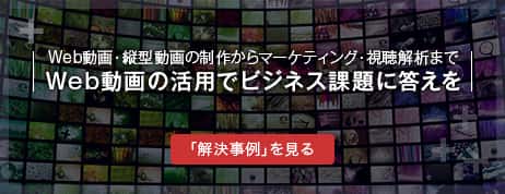 Web動画・縦型動画の制作からマーケティング・視聴解析まで Web動画の活用でビジネス課題に答えを 「解決事例」を見る