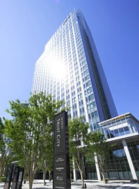 Sendai Trust Tower on the outside
