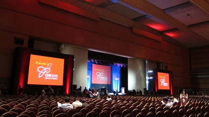 Keynote presentation hall at CHI 2015
