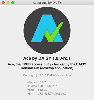 Ace by DAISY Appの「About Ace」画面