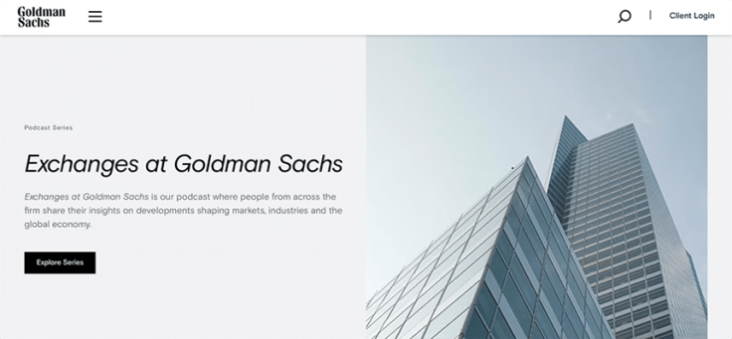 Goldman Sachsの企業サイト
