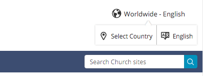 The Church of Jesus Christ of Latter-day Saintsのサイトで使われている地球のアイコン