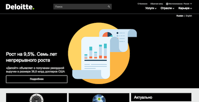 Deloitteのロシア向けサイト