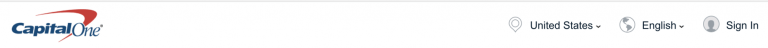 キャピタル・ワン・フィナンシャルのサイトのスクリーンショット