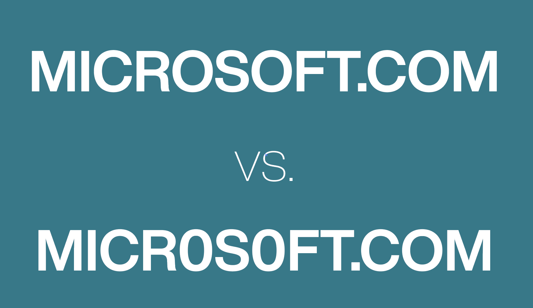 MICROSOFT.COM vs. MICR0S0FT.COM