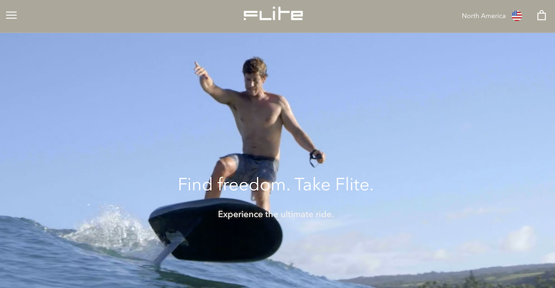 Fliteのサイトのスクリーンショット