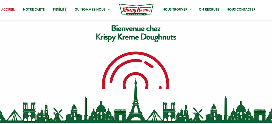 Krispy Kremeのフランス向けWebサイト
